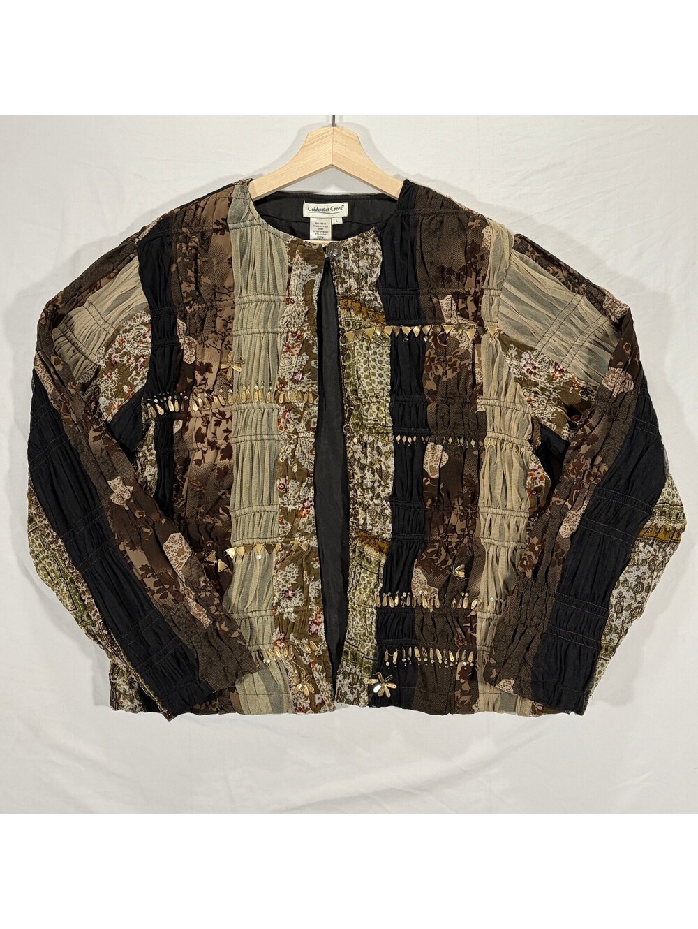 Patchwork Jacket Y2K Boho Soft Goth